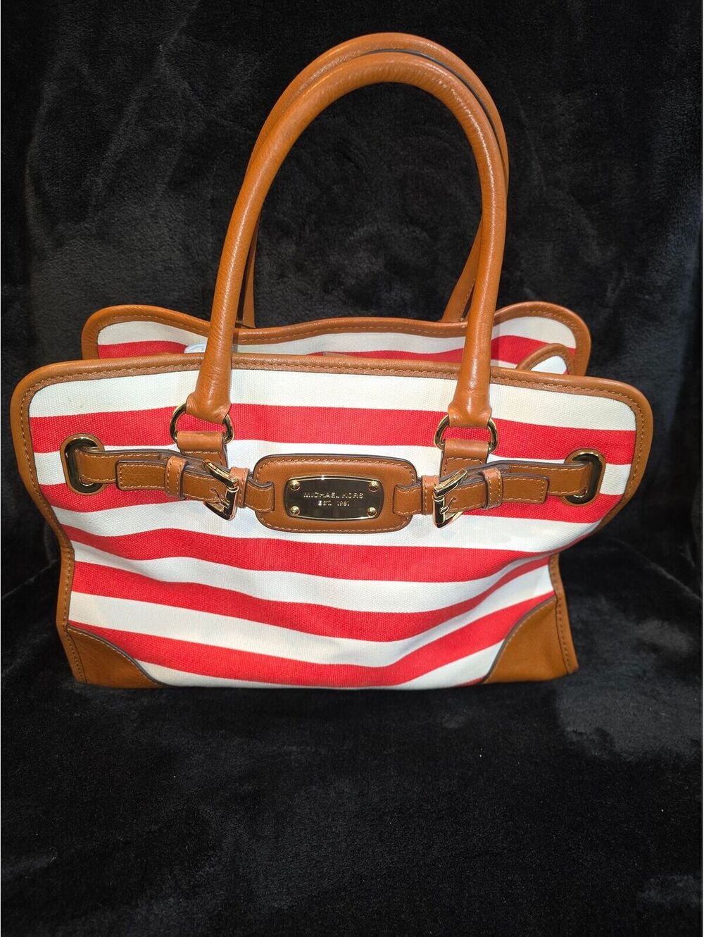 153. Michael Kors Hamilton Striped Bag
